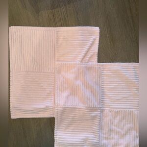 Pink Textured Pillowcases - 18” square - set of 2